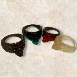 Skull Shaped Resin Rings